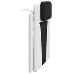 vidaXL Coussin de tête de lit noir et blanc 100 cm similicuir
