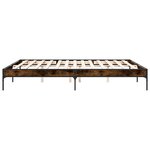 vidaXL Cadre de lit sans matelas chêne fumé 180x200 cm