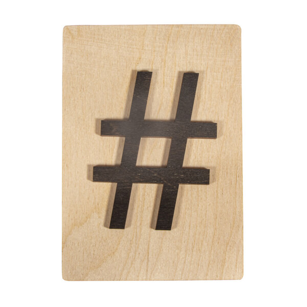 Symbole en bois #  FSC Mixed Credit  noir  10 5x14 8cm