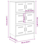 vidaXL Buffet haut anthracite 68x39x113 cm acier