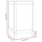 vidaXL Boîte à linge Marron miel 44x44x76 cm Bois massif de pin