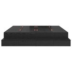 vidaXL Cadre de lit de rangement Chêne noir 200x200 cm