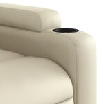 vidaXL Fauteuil inclinable de massage Crème Similicuir