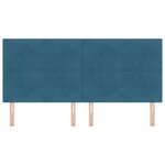 Tête de lit capitonnée bleu foncé 200 cm en velours