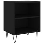vidaXL Tables de chevet 2 Pièces noir 40x30x50 cm bois d'ingénierie