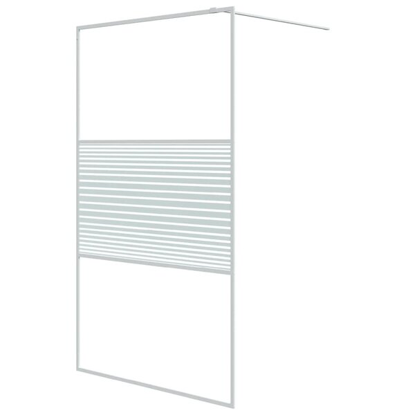vidaXL Paroi de douche Blanc 115x195 cm Verre ESG transparent