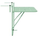 vidaXL Table Suspendue d'extérieur - Vert menthe  60 x 39 x 50 cm  Acier