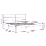vidaXL Cadre de lit Blanc Bois de pin massif 200x200 cm