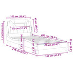 vidaXL Cadre de lit sans matelas marron 100x200 cm similicuir
