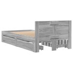 vidaXL Cadre de lit avec tête de lit sonoma gris 90x200 cm