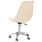 vidaXL Chaises pivotantes à manger lot de 4 Crème Tissu