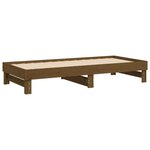 vidaXL Lit coulissant sans matelas marron miel 2x(90x200) cm