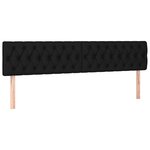 vidaXL Sommier à lattes de lit avec matelas LED Noir 180x200 cm Tissu