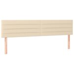 vidaXL Sommier à lattes de lit avec matelas Crème 180x200 cm Tissu