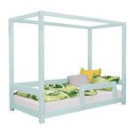 Lit cabane enfant BUNKY 140 x 200 bleu clair