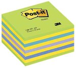 Bloc cube 450 Feuilles Bleu / vert néon, 76 x 76 mm POST-IT
