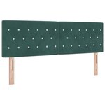 Lit à ressorts vidaXL avec matelas velours vert foncé 140x200 cm