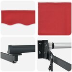 Store rétractable automatique vidaXL Rouge 500x300 cm