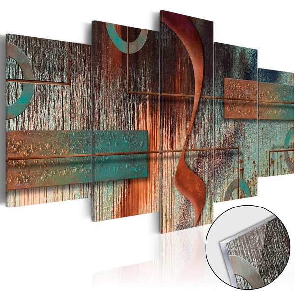 Tableau sur verre acrylique - abstract melody [glass] l x h en cm 100x50