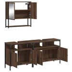 vidaXL Ensemble de meubles de salle de bain 3 Pièces Chêne marron