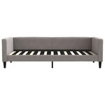 vidaXL Lit de jour avec matelas taupe 90x200 cm tissu
