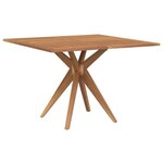 vidaXL Table de jardin carrée 110x110x75 cm bois d'acacia solide