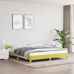 vidaXL Cadre de lit sans matelas vert 160x200 cm tissu