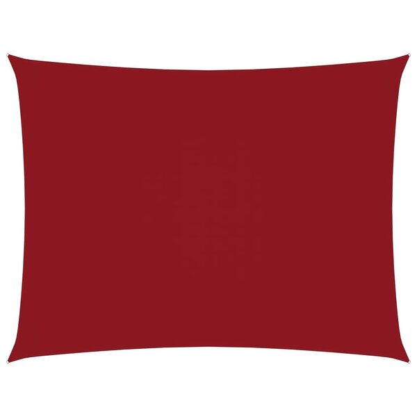 vidaXL Voile de parasol Tissu Oxford rectangulaire 3x4 m Rouge