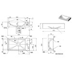 vidaXL Lavabo 400x220x90 mm SMC Blanc