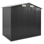 vidaXL Abri de jardin avec étagère Anthracite 205x130x183 cm Fer