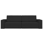 vidaXL Canapé Lit 2-en-1 Noir 245x150x60.5 cm Tissu