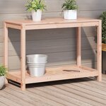 vidaXL Table de rempotage et étagère 108x50x75 cm bois massif douglas