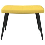 vidaXL Chaise de relaxation avec tabouret Jaune moutarde Tissu