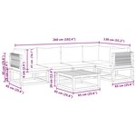 vidaXL Salon de jardin avec coussins 6 Pièces bois d'acacia solide
