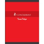 Cahier TP 17x22cm 24p+24p grands carreaux/uni blanc 70g/90g coloris aléatoires CONQUÉRANT