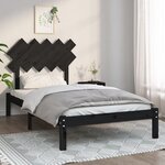 vidaXL Cadre de lit sans matelas noir 100x200 cm bois massif