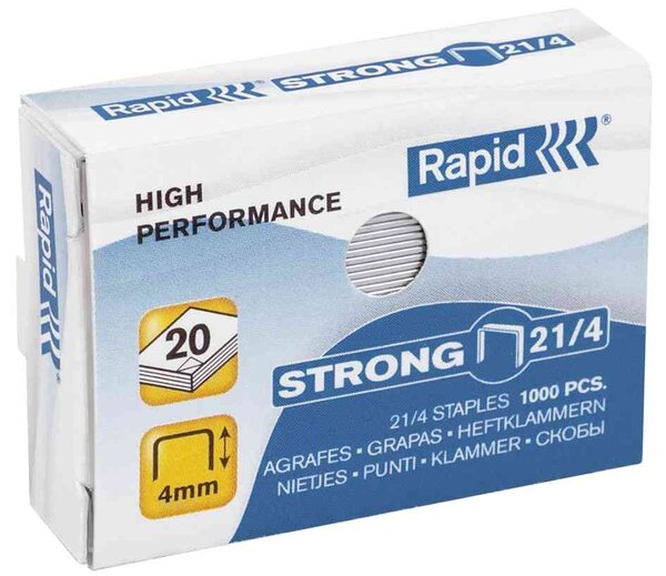 Bte 1000 agrafes Strong 21/4 galvanisé RAPID