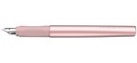 Stylo-plume ceod shiny brillant plume taille m + cartouche bleu roi  rose poudré x 10 schneider