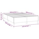 vidaXL Cadre de lit sans matelas taupe 140x200 cm tissu