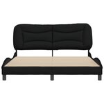 vidaXL Cadre de lit sans matelas noir 160x200 cm tissu
