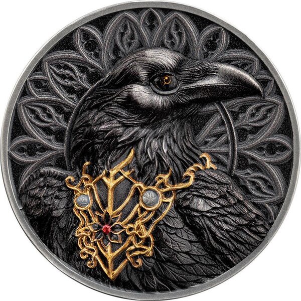 Pièce de monnaie en Argent 1000 Francs g 31.1 (1 oz) Millésime 2025 Creatures of Nocturne RAVEN