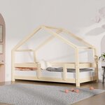 Lit cabane enfant LUCKY 70 x 160 verni