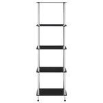 vidaXL Étagère 5 niveaux Noir 40x40x130 cm Verre trempé