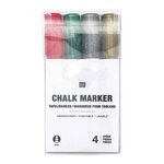 4 marqueurs-craies aux couleurs de Noël - pointe 3 mm