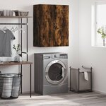 vidaXL Armoire murale chêne fumé 69 5x34x90 cm bois d'ingénierie