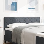vidaXL Tête de lit LED Gris Foncé 160 cm Ensemble de 2 Gris Foncé