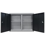 vidaXL Armoire à outils murale Style Industriel Métal Gris et noir