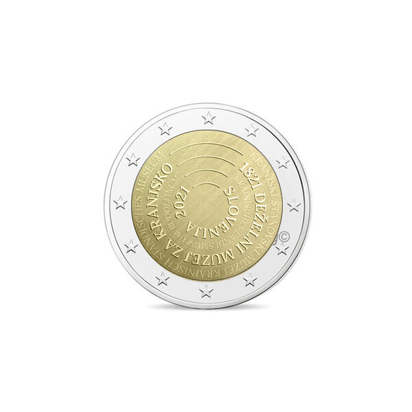 Monnaie 2 euros commémorative slovénie 2021 - premier musée