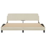 vidaXL Cadre de lit sans matelas crème 160x200 cm tissu