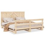 vidaXL Cadre de lit avec tête de lit 200x200 cm Bois de pin massif